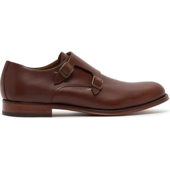 Antonio Maurizi Brown Leather Double Monk Strap Oxford